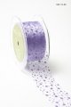 May Arts 1.5" Sheer Glitter Dots - 30 yard spool - Lavender