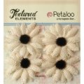 Petaloo Textured Elements Burlap Sunflowers - Ivory