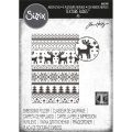 Sizzix Multi-Level Texture Fades A6 Embossing Folder - Holiday Knit