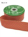 May Arts 1.5" Striped - 30 yard Spool - Red/Ivory