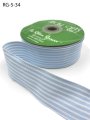 May Arts 1.5" Striped - 30 yard Spool - Light Blue/White