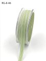 May Arts 3/8" Striped - 50 yard Spool - Celery/White