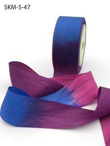 May Arts 1.25" Variegated Silk - 32 yard spools - Blue/Purple