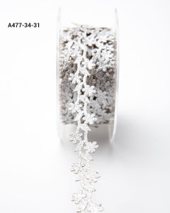 May Arts 3/4" Adhesive Floral - 10 yard spool - Silver