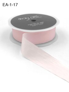 May Arts 1" Wrinkled Ribbon - 50 yard spool - Pink