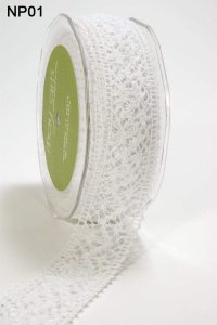 May Arts 1.5" Crochet Lace - 15 yd Spool - White