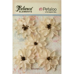 Petaloo Textured Elements Burlap Wild Sunflowers - Ivory