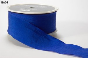 May Arts 1.5" Wrinkled Ribbon - 50 yard spool - Royal Blue