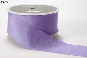 May Arts 1.5" Wrinkled Ribbon - 50 yard spool - Lavender