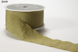 May Arts 1.5" Wrinkled Ribbon - 50 yard spool - Olive