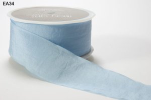 May Arts 1.5" Wrinkled Ribbon - 50 yard spool - Light Blue