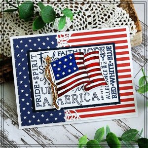 Stamp Simply Clear Stamps - The Red, White & Blue