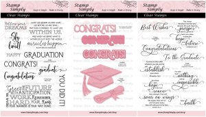 Stamp Simply Clear Stamps - Graduation Bundle TRIO
