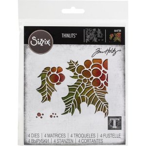 Sizzix Thinlits Dies by Tim Holtz - Holly Pieces