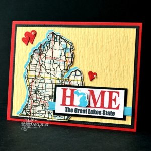 Stamp Simply Clear Stamps - Lower Peninsula of Michigan (Mitten)