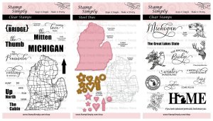 Stamp Simply Clear Stamps - Lower Peninsula of Michigan TRIO