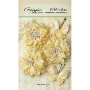 Petaloo Botanica Mums & Butterflies - Ivory