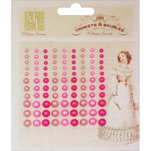 Melissa Frances Self-Adhesive Round Pearls - Pink