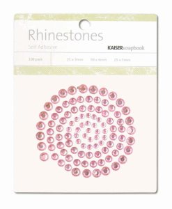 Kaisercraft Self-Adhesive Round Rhinestones - Light Pink