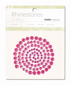 Kaisercraft Self-Adhesive Round Rhinestones - Hot Pink