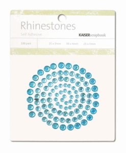 Kaisercraft Self-Adhesive Round Rhinestones - Aqua