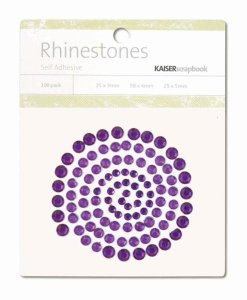 Kaisercraft Self-Adhesive Round Rhinestones - Dark Purple