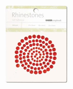 Kaisercraft Self-Adhesive Round Rhinestones - Red