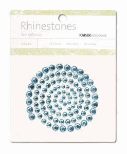 Kaisercraft Self-Adhesive Round Rhinestones - Ice Blue