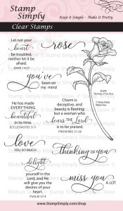 Stamp Simply Clear Stamps - Thinking of You Rose Bundle