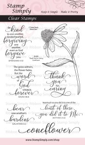 Stamp Simply Clear Stamps - Thank You for Caring Coneflower