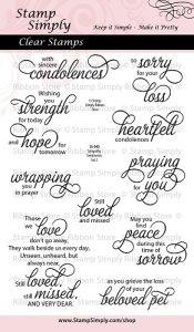 Stamp Simply Clear Stamps - Sympathy Sentiments Set 2