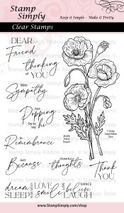 Stamp Simply Clear Stamps - Pretty Poppies