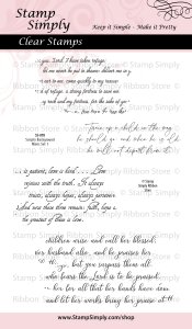 Stamp Simply Clear Stamps - Scripty Background Minis Set 1