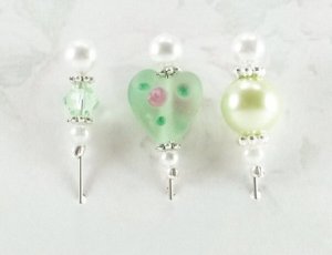 Stick Pins by Darsie - Shabby Chic Collection - Green