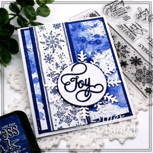 Stamp Simply Clear Stamps - Snowflake Blessings Border Strip