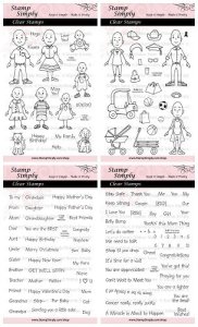 Stamp Simply Clear Stamps - Stick Family Complete Bundle Quad