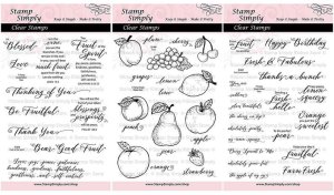 Stamp Simply Clear Stamps - Fruit Trio Bundle