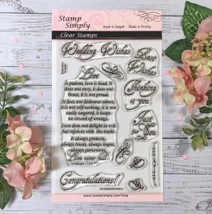 Stamp Simply Clear Stamps - Wedding Wishes