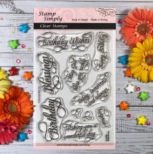 Stamp Simply Clear Stamps - Birthday Blessings
