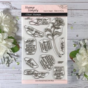 Stamp Simply Clear Stamps - Thinking of You Rose
