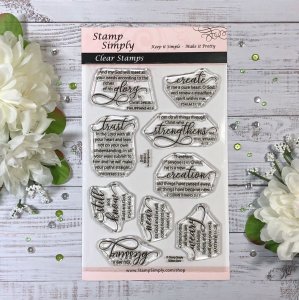 Stamp Simply Clear Stamps - Words of Encouragement