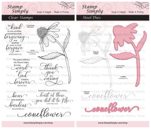 Stamp Simply Clear Stamps - Thank You for Caring Coneflower Bundle