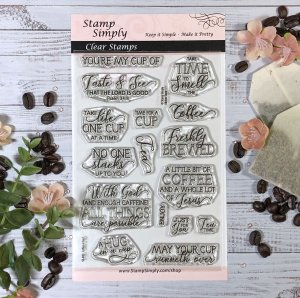 Stamp Simply Clear Stamps - Coffee or Tea?