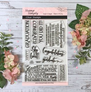 Stamp Simply Clear Stamps - Graduation Sentiments