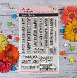 Stamp Simply Clear Stamps - All Occasion Sentiments Set 2