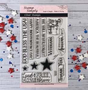 Stamp Simply Clear Stamps - Patriotic Sentiments
