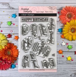 Stamp Simply Clear Stamps - Birthday Sentiments