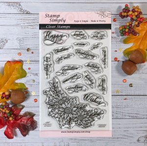 Stamp Simply Clear Stamps - Floral Cluster Fall Flowers