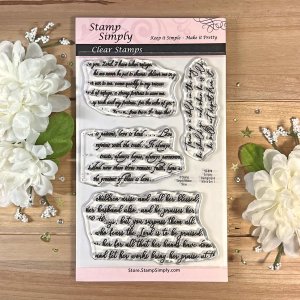 Stamp Simply Clear Stamps - Scripty Background Minis Set 1