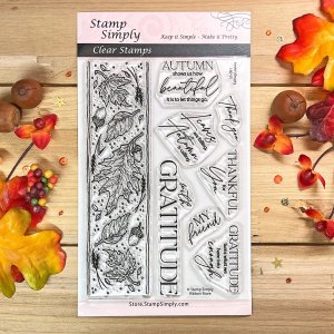 Stamp Simply Clear Stamps - Falling Leaves Border Strip